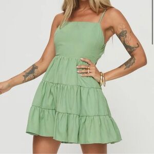 Princess Polly - Summer Break Mini Dress Sage